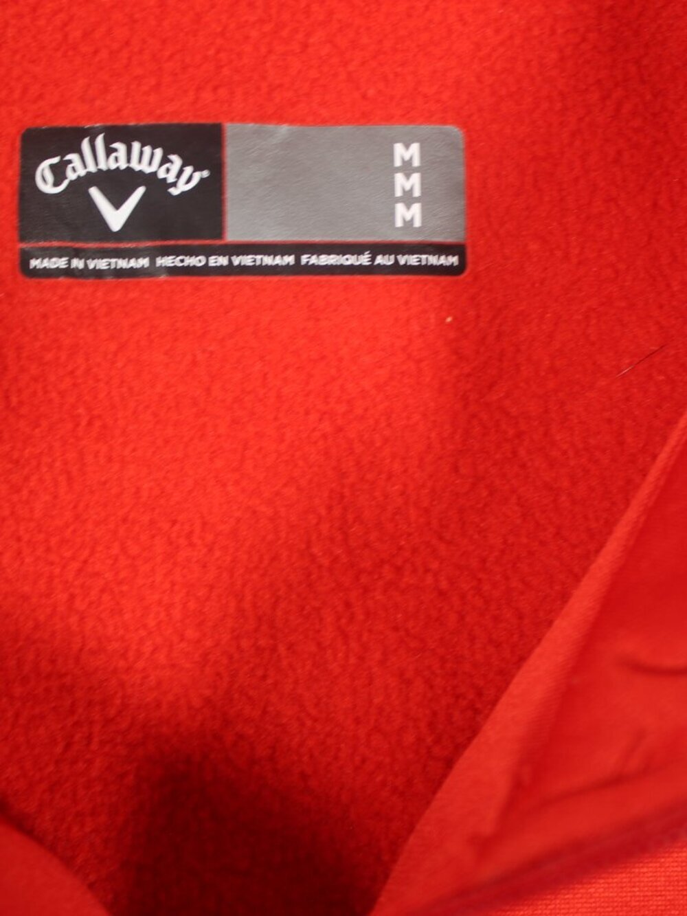 Callaway Red Black 1/4 Zip Golf Pullover Mens M - Picture 5 of 9